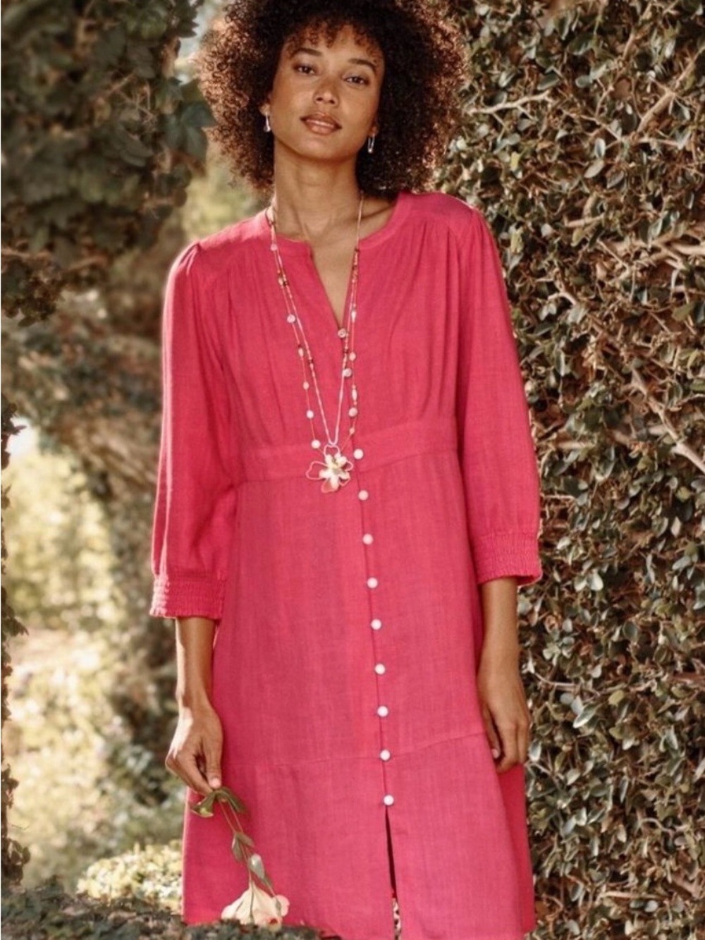 J. Jill Courtyard Dress Size XL linen blend NWT